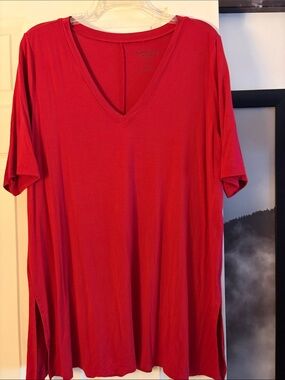 Torrid Red V-Neck Tunic Top